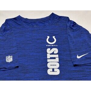 Indianapolis Colts Nike NFL Dri-Fit Short Sleeve Shirt Blue Football Mens XXL